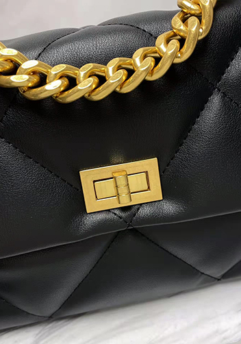 Adele Lilia Flap Small Bag Rectangular Hardware Black