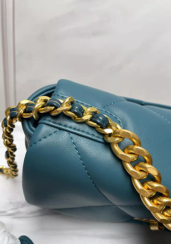 Adele Lilia Flap Small Bag Rectangular Hardware Blue