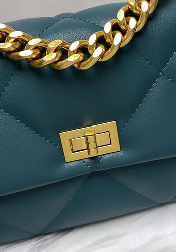 Adele Lilia Flap Small Bag Rectangular Hardware Blue