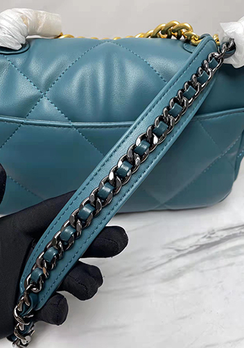 Adele Lilia Flap Small Bag Rectangular Hardware Blue