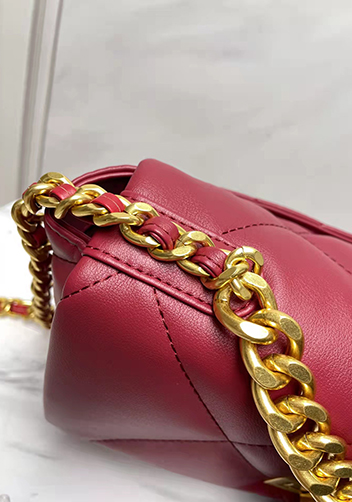 Adele Lilia Flap Small Bag Rectangular Hardware Burgundy
