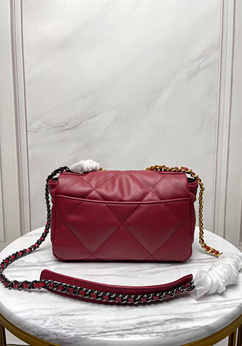 Adele Lilia Flap Small Bag Rectangular Hardware Burgundy