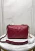 Adele Lilia Flap Small Bag Rectangular Hardware Burgundy
