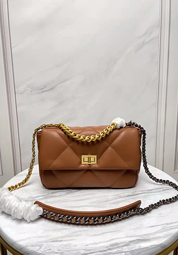 Adele Lilia Flap Small Bag Rectangular Hardware Camel