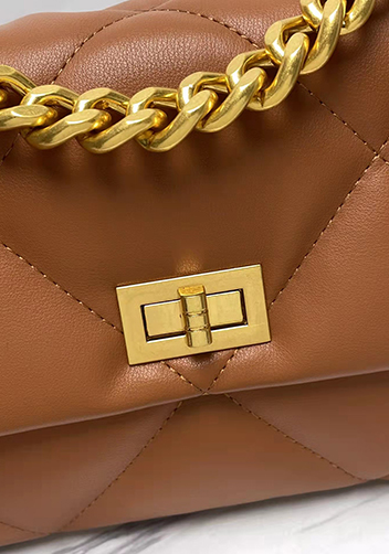 Adele Lilia Flap Small Bag Rectangular Hardware Camel