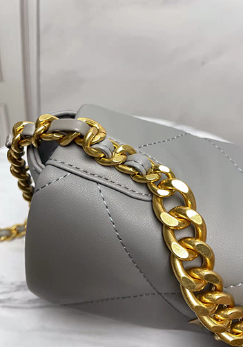 Adele Lilia Flap Small Bag Rectangular Hardware Grey