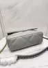 Adele Lilia Flap Small Bag Rectangular Hardware Grey