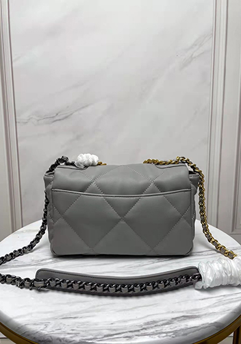 Adele Lilia Flap Small Bag Rectangular Hardware Grey