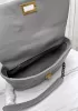 Adele Lilia Flap Small Bag Rectangular Hardware Grey