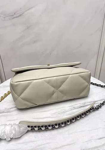 Adele Lilia Flap Small Bag Rectangular Hardware Light Beige