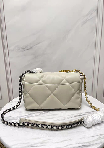 Adele Lilia Flap Small Bag Rectangular Hardware Light Beige