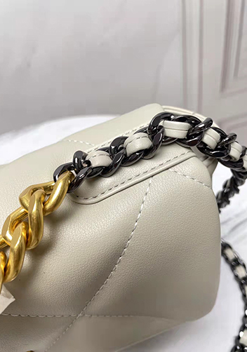 Adele Lilia Flap Small Bag Rectangular Hardware Light Beige