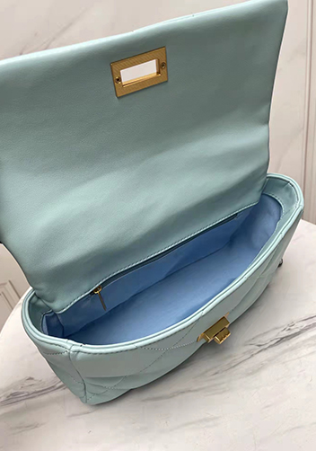 Adele Lilia Flap Small Bag Rectangular Hardware Light Blue