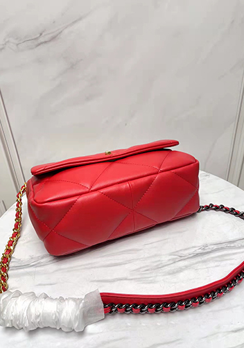 Adele Lilia Flap Small Bag Rectangular Hardware Red