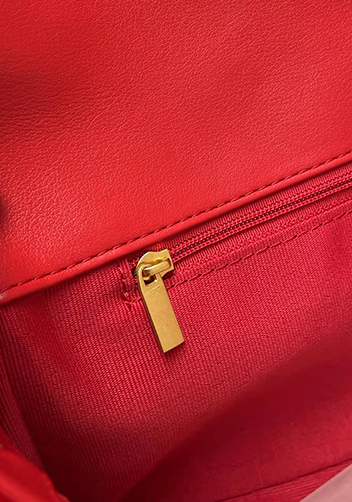 Adele Lilia Flap Small Bag Rectangular Hardware Red