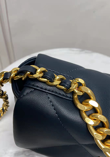 Adele Lilia Flap Small Bag Rectangular Hardware Navy