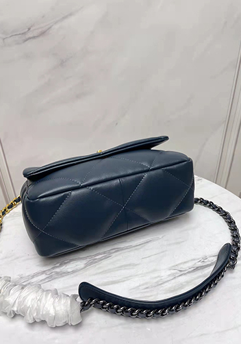 Adele Lilia Flap Small Bag Rectangular Hardware Navy