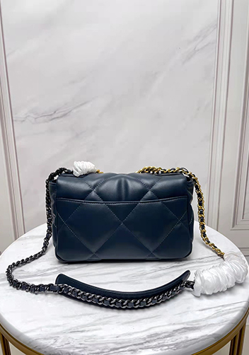 Adele Lilia Flap Small Bag Rectangular Hardware Navy
