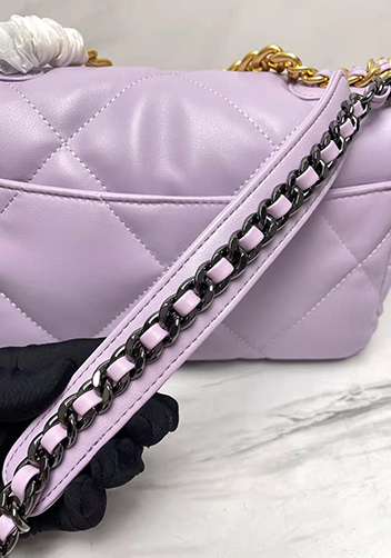 Adele Lilia Flap Small Bag Rectangular Hardware Purple
