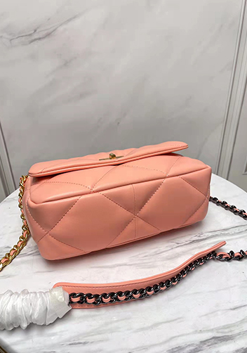 Adele Lilia Flap Small Bag Rectangular Hardware Salmon