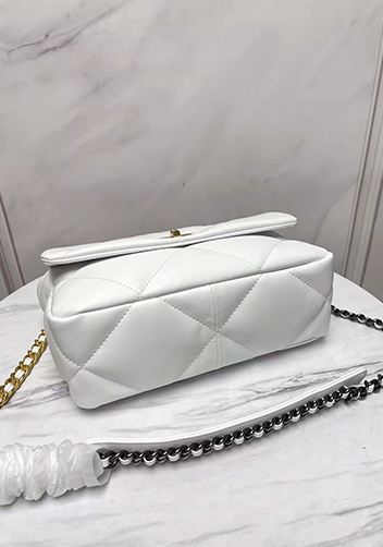 Adele Lilia Flap Small Bag Rectangular Hardware White