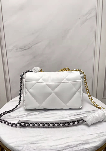 Adele Lilia Flap Small Bag Rectangular Hardware White