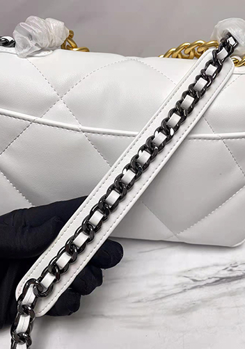 Adele Lilia Flap Small Bag Rectangular Hardware White