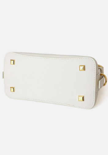 Helene Small Leather Shoulder Bag Cream