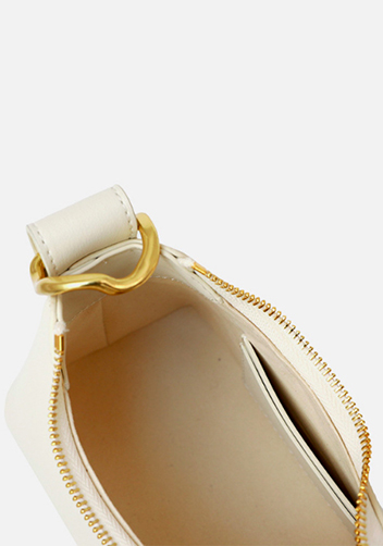 Helene Small Leather Shoulder Bag Cream