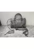 The Route 66 Faux Leather Large Bag Grey Black Hardware