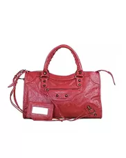 The Route 66 Faux Leather Large Bag Red Black Hardware