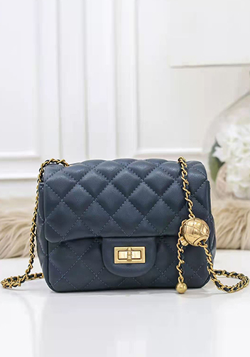 Adele Flap Mini Bag With Adjusting Ball Navy