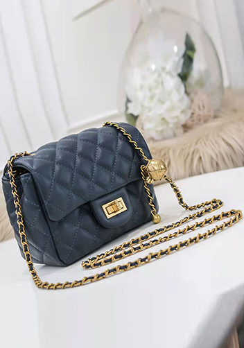 Adele Flap Mini Bag With Adjusting Ball Navy