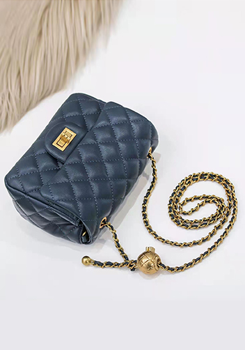 Adele Flap Mini Bag With Adjusting Ball Navy