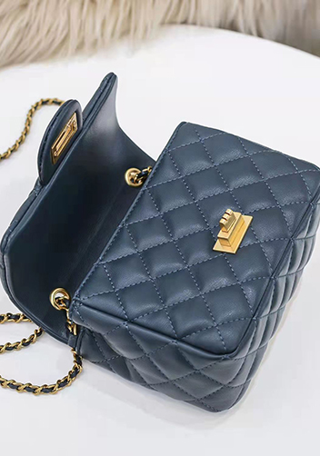 Adele Flap Mini Bag With Adjusting Ball Navy