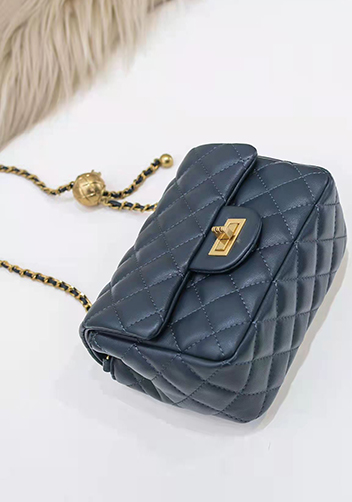 Adele Flap Mini Bag With Adjusting Ball Navy
