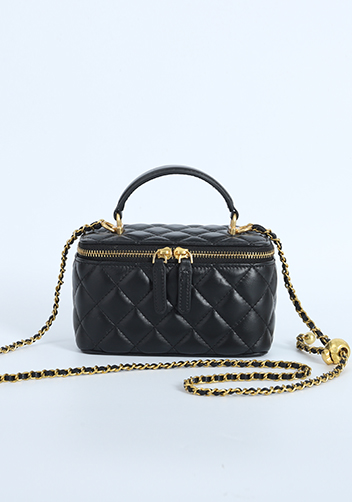 Adele Vanity Case Top Handle Black