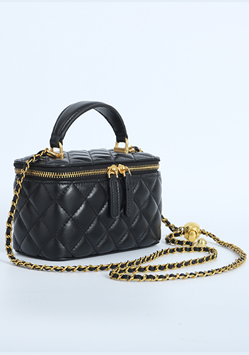 Adele Vanity Case Top Handle Black