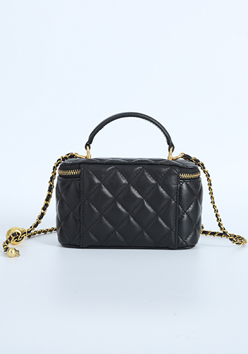 Adele Vanity Case Top Handle Black