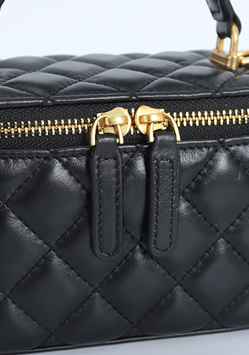 Adele Vanity Case Top Handle Black