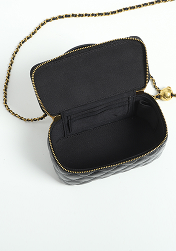 Adele Vanity Case Top Handle Black
