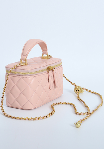 Adele Vanity Case Top Handle Pink
