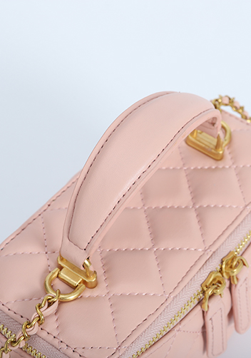 Adele Vanity Case Top Handle Pink