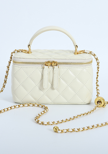 Adele Vanity Case Top Handle White
