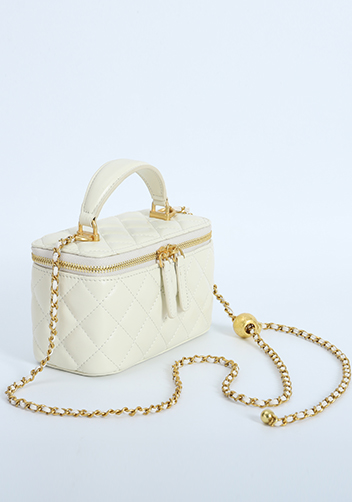 Adele Vanity Case Top Handle White