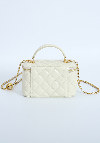 Adele Vanity Case Top Handle White