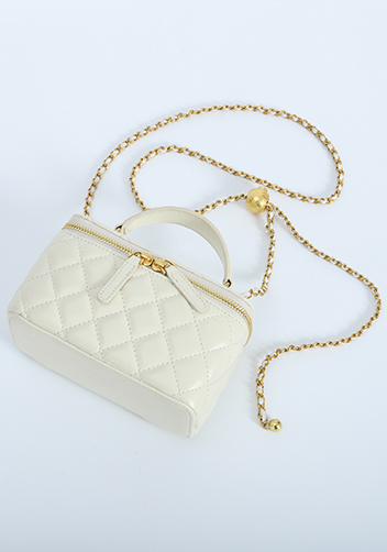 Adele Vanity Case Top Handle White