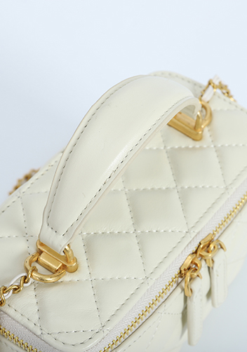 Adele Vanity Case Top Handle White