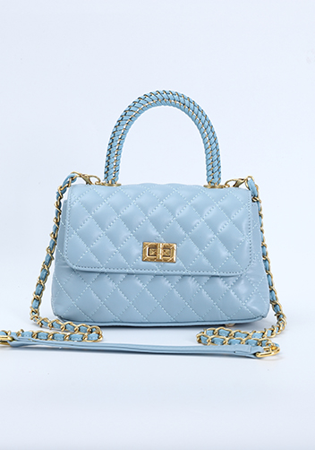 Adele Flap Mini Bag Top Handle Blue