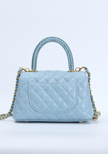 Adele Flap Mini Bag Top Handle Blue